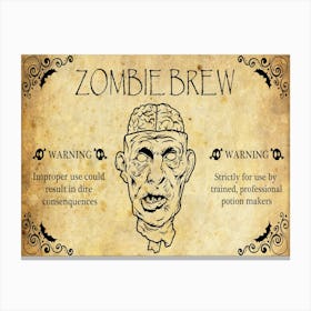 Zombie Brew Canvas Print