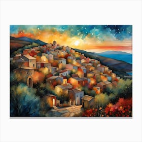 Sunset In Tuscany Canvas Print