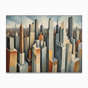 City Cubism Image Canvas Print