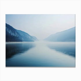 Reflection Of Mountains In A Lake Canvas Print