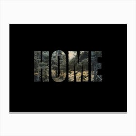Home Poster Vintage Forest Photo Collage 3 Canvas Print