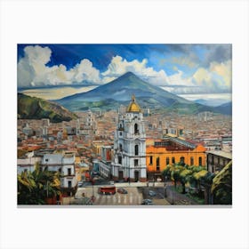 Cityscape Of Guatemala Canvas Print