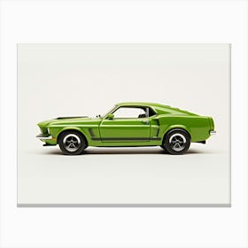 Toy Car 69 Mustang Boss 302 Green 2 Canvas Print