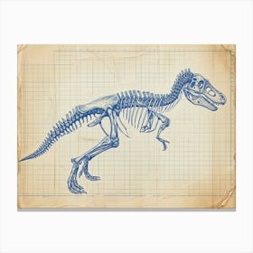 Othnielia Dinosaur Skeleton Canvas Print