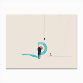 Man Aiming At A Target Canvas Print