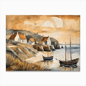 European Coastal Painting (80) Canvas Print