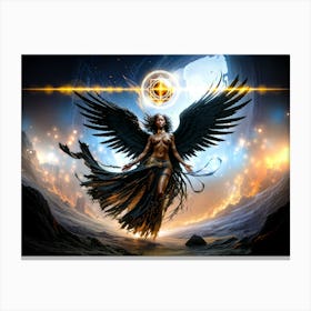 Ascension Of The Dark Seraph Canvas Print