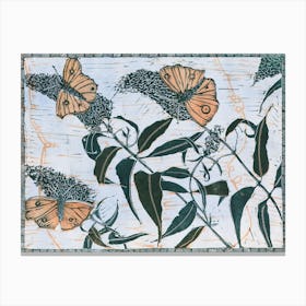 Butterflies On Buddleia Canvas Print