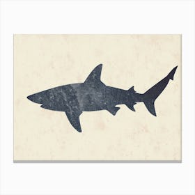 Smallscale Cookiecutter Shark Silhouette 2 Canvas Print