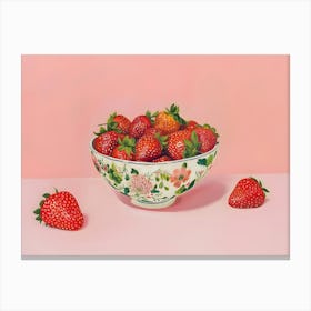 Strawberry Bowl Canvas Print