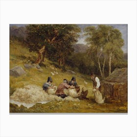 Sheep Shearing (1849), David Cox Canvas Print