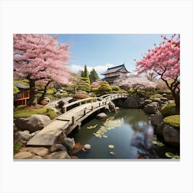 Japanese Garden paintings art print 1 Canvas Print