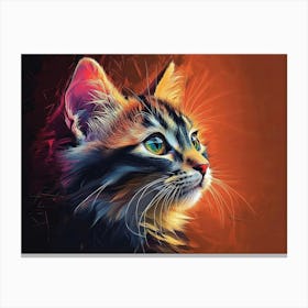 Cat Abstract 9 Canvas Print