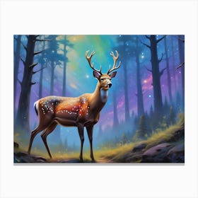 Deer In The Forest 6 Canvas Print