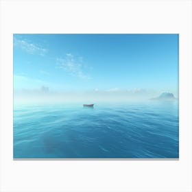 Boat In The Sea Canvas Print