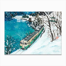 Winter Train Canvas Print