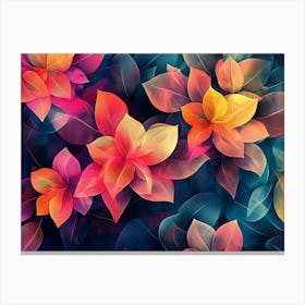 Abstract Flowers 2 Canvas Print