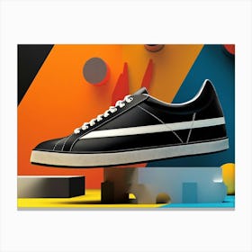 Black And White Sneakers Canvas Print