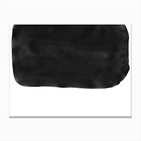 Minimal Black And White Brushstroke Canvas Print