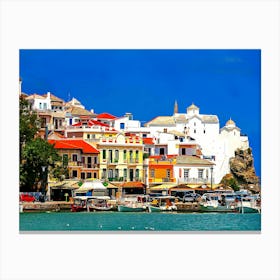 Town Of Skopelos Canvas Print