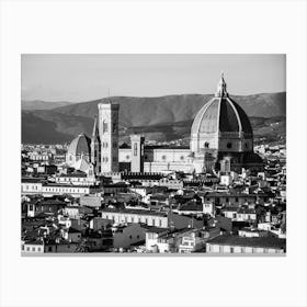 Florence In Black And White 3 Canvas Print