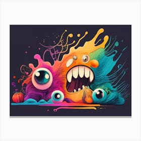 Halloween Colorful Monster 05 Canvas Print