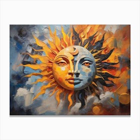 Sun and Moon 10 Canvas Print