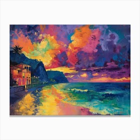 Sunset On The Beach 20 Canvas Print