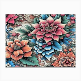 Floral Wallpaper 4 Canvas Print