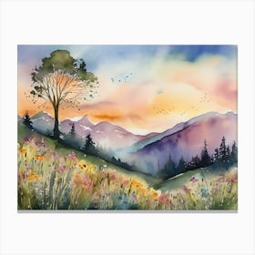 Watercolor Painting Canvas Print