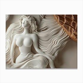 3d Sculpture of a Woman Canvas Print