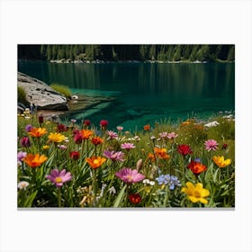 Wildflowers In The Mountains 1 Canvas Print