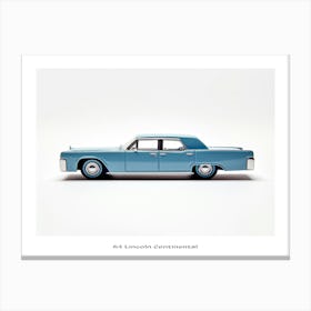 Toy Car 64 Lincoln Continental Blue Poster Canvas Print