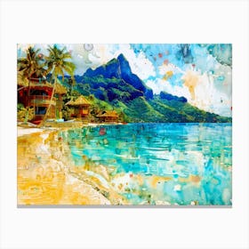 Bora Bora Island - Tropical Forest Canvas Print