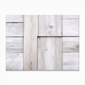 White wood plank texture background 1 Canvas Print