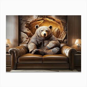 Captivating 3d Bear Exquisite Design And Stunning Canvas Canvas Print