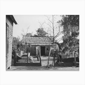 Backyard Of Sharecropper S Home, He Will Participate Under Tenant Purchase Program, Near Caruthersville, Missouri Canvas Print