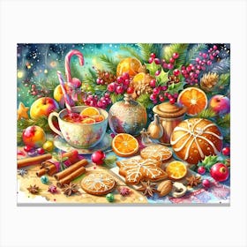 Christmas Tea Canvas Print