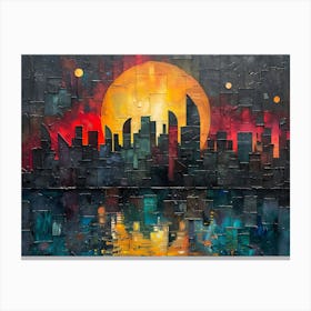 Sydney Cityscape, Cubism Canvas Print