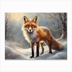 Majestic Winter Fox 2 Page 9 Canvas Print