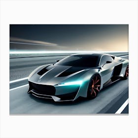 Futuristic Sports Car 12 Canvas Print