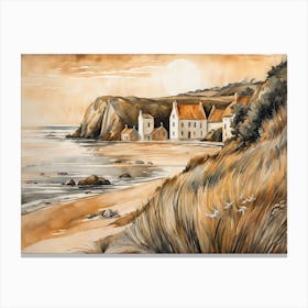 European Coastal Painting (138) Canvas Print