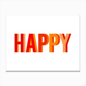 Happy Orange Canvas Print