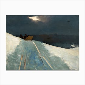 Sleigh Ride (ca. 1890–1895), Winslow Homer Canvas Print