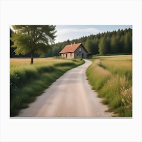 House In The Countryside 1 Canvas Print