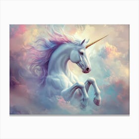 Unicorn In The Sky 5 Canvas Print