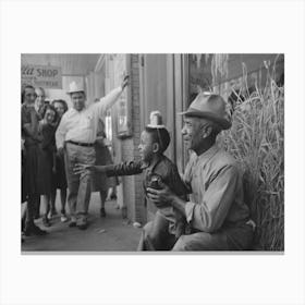 Untitled Photo, Possibly Related To Mother With Two Children With Popcorn, National Rice Festival, Crowley Canvas Print