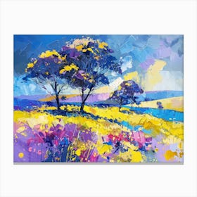 Trees In A Field 2 Canvas Print