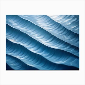 Abstract Texture Of Blue, Wavy Lines Creating A 3d Like Effect On A Background Canvas Print