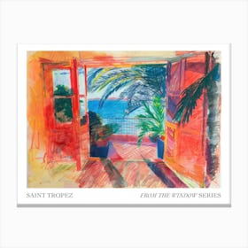 Saint Tropez From The Window Series Poster Painting 1 Canvas Print